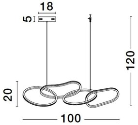 Lustra LED suspendata design modern GIRISH 50W