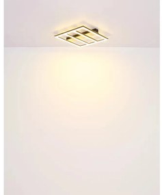Plafoniera LED Froomy 67291-30, 30W, 2250lm, lumina calda, IP20, neagra+maro, Globo Lighting