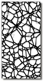 Ceas de perete din sticla vertical Linii grid structura