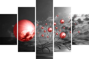 Tabloul bilelor roșii (150x105 cm)