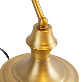 Lampă clasică de notar bronz cu sticlă chihlimbar - Banker