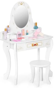 Masă cosmetică pentru copii cu accesorii pentru micile frumuseți