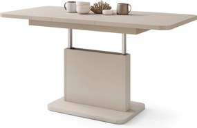 Mazzoni ASTON MINI-Z Bej (Șampanie) - MĂSUȚĂ DE CAFEA MODERNĂ EXTENSIBILĂ REGLABILĂ PE ÎNĂLȚIME MASĂ TRANSFORMABILĂ