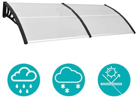 Marchiza copertina din policarbonat 240x90 cm-negru