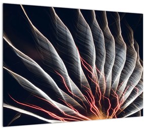 Tablou pe sticlă - Descărcare de lumini (70x50 cm)