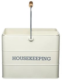 Suport metalic depozitare produse de curățenie Kitchen Craft Living Nostalgia, crem