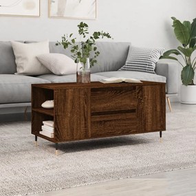 vidaXL Măsuță de cafea, stejar maro, 102x44,5x50 cm, lemn prelucrat