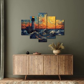 Tablou - Far în valuri (150x105 cm)