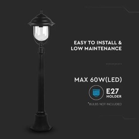 Lampă de exterior 1xE27/60W/230V 111 cm IP44