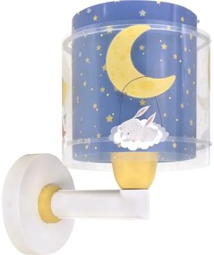Dalber 76639 - Lampă de perete pentru copii MOON DREAMS, 1xE27/15W/230V, albastră