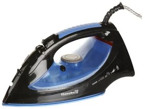 Fier de calcat Hausberg HB-7802BL, talpa ceramica, jet de abur 12g/min, abur pe verticala 25g/min, sistem antipicurare, sistem autocuratare, 2200W, Bl
