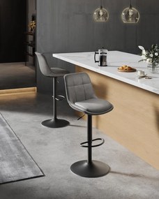 SCB3 - Set 2x Scaune Bar Negre / Maro / Gri / Verde - Piele ecologica