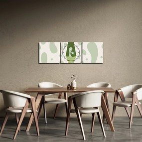 Tablou - Hippies, lampa de lavă (cu ceas) (90x30 cm)
