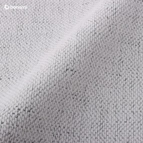 Pat matrimonial gri deschis tapițat cu spațiu de depozitare și somieră 180x200 cm Jagna – Bobochic Paris