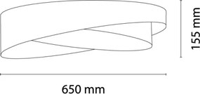 BRILAGI- Plafonieră LED VELVET TWIST LED/24W/230V 4000K Ø 55 cm vișiniu/auriu.