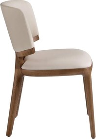 Scaun din lemn si piele sintetica Cream