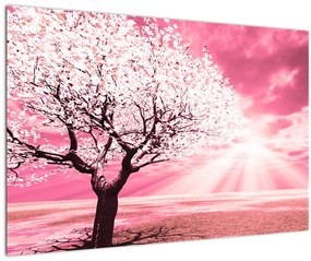 Tabloul cu pomul roz (90x60 cm)