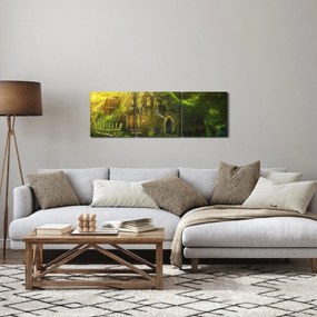 Tablou - Pădure de poveste (cu ceas) (90x30 cm)