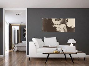 Tablou - Vintage, poza unei femei (120x50 cm)