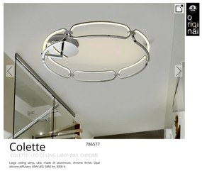Lustra LED aplicata design ultra-modern 80cm Colette. crom