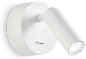Aplica moderna cu spot LED directionabil BEAN ROUND AP alba