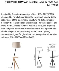 Lampadar, Lampa de podea design scandinav TREEWOOD