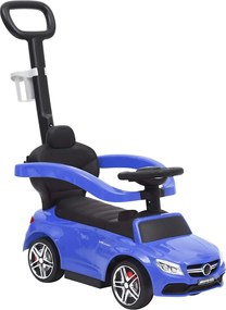 vidaXL Mașinuță cu împingere Mercedes-Benz C63, albastru