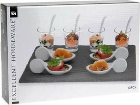 Set de servire pentru gustări EH 13 buc ,spoon