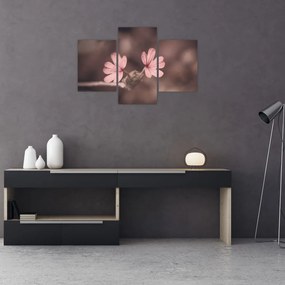 Tablou cu floare roz (90x60 cm)