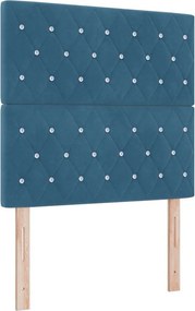 vidaXL Tăblie cap Albastru închis 90 cm Catifea