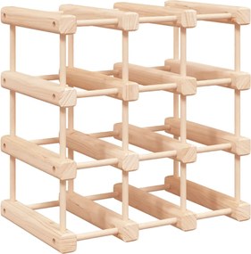vidaXL Raft de vin pentru 12 sticle, 36x23x36 cm, lemn masiv de pin