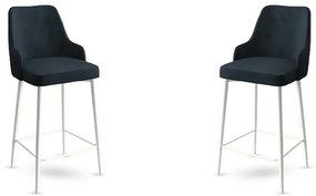 Set de scaune de bar Enox Anthracite and White, 2buc.