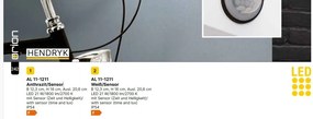 Aplica LED de exterior cu senzor de miscare IP54 HENDRYK alba