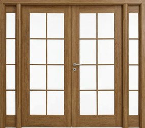 Usa de interior dubla cu pui   luminator lateral - VINTAGE 5.4 Mata, 260-350 mm, Stejar, Folie Decor