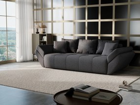 Canapea extensibilă dumonde cu ladă de depozitare si sezut confortabil din spuma high-density, Berlin Enjoy Graphite 250x100 cm