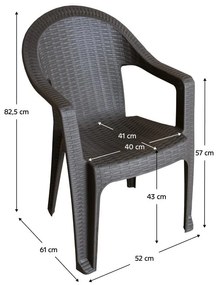 Scaun de grădină Zanjar (maro) . 1116565