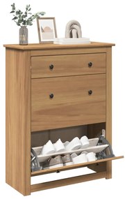 vidaXL Dulap de pantofi „Panama”, 80x35x105 cm, lemn masiv de pin