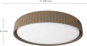 Brilagi - Plafonieră LED dimabilă LUCIA LED/60W/230V Ø 59 cm maro + telecomandă