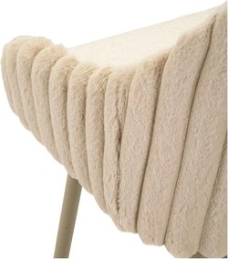 Scaune de bar crem cu cotiere 2 buc. tapițate (înălțime șezut 78 cm) Alaska – Mauro Ferretti