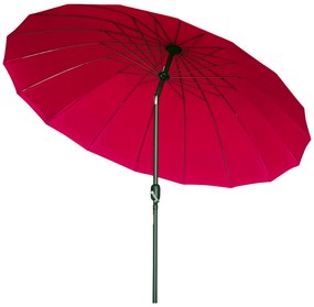 Outsunny Umbrelă de Grădină Înclinabilă cu Manivelă și 18 Spițe din Metal și Poliester, Ø250x240 cm, Roșu | Aosom Romania