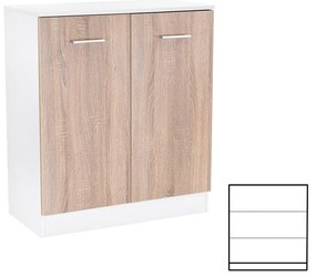 Comodă Miami cu 2 uși 80x92 cm stejar sonoma-alb