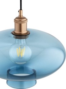 Lustra/pendul design decorativ TRESCO cupru/blue