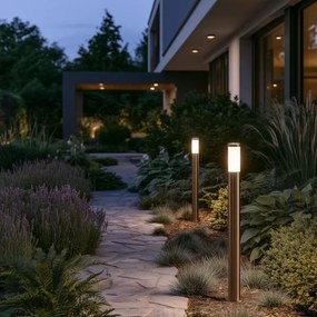 BRILAGI - Lampă LED de exterior ELIA 1xE27/7W/230V 4000K IP44 100 cm crom