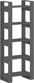 vidaXL Bibliotecă/Separator cameră, gri, 60x35x160 cm, lemn masiv
