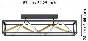 Lustră LED dimabilă aplicată Eglo 390416 PENELA LED/45W/230V 2700-6500K + telecomandă