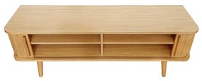 Masă TV în culoare naturală cu aspect de lemn de stejar 138x50 cm Rove – Woodman