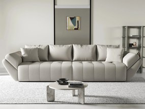 Canapea extensibilă dumonde cu ladă de depozitare si sezut confortabil din spuma high-density, Berlin Enjoy Beige 300x100 cm