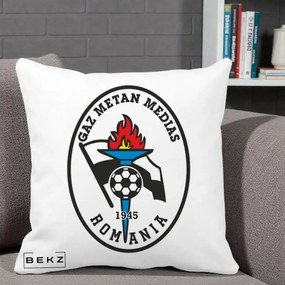 Perna Personalizata Gaz Metan Medias 1945 Fotbal, 40x40 cm, Alba Mata, Husa Detasabila, Perna Inclusa, BEKZ®