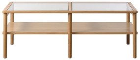 Măsuță de cafea în culoare naturală din sticlă 60x120 cm Elba – Unique Furniture