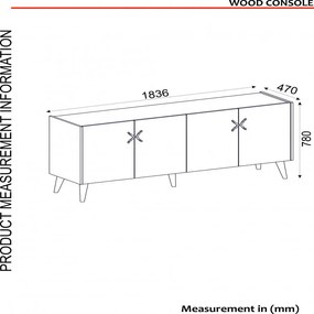 Consola Wood Walnut-Antracit